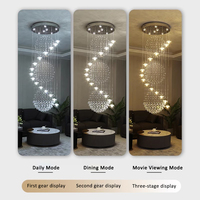 Personnalisé Hôtel Grands Lustres Longs en Or Plafond De Luxe Suspendus Lampes Suspendues Éclairage Led Escalier Moderne Lustre En Cristal