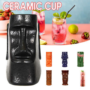 <span class=keywords><strong>Mug</strong></span> Tiki en céramique 600 ml, coffret cadeau pour cocktails, cadeaux d'affaires, accessoires de bar originaux, <span class=keywords><strong>mug</strong></span> personnalisé avec totem hawaïen, sûr - Product Image 6