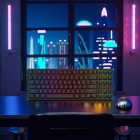 Clavier mécanique de jeu Havit KB890L avec disposition arabe et espagnole, interrupteurs bleus, ergonomique, filaire, étanche, RVB pour PC