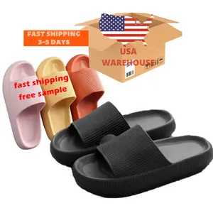 Home Slippers Thick Platform Bathroom Cloud Sootheze Slippers Non-slip Woman Sandals Women Fashion Soft Sole EVA Cloud Sliders