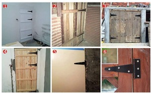 WEKIS Bisagras en T de alta resistencia para cobertizos, herrajes de hierro forjado negro, acero inoxidable, para puertas y portones de granero - Product Image 5