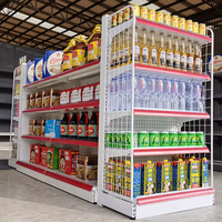 Étagère d'affichage en métal de supermarché étagère gondole personnalisée à vendre