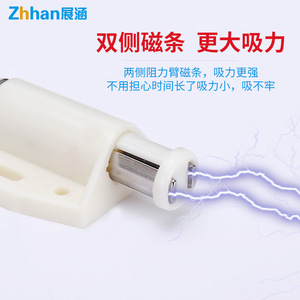 Cierre magnético para puerta de armario Zhan Han ZH-819, de plástico, con botón pulsador oculto y autobloqueante, para armario. - Product Image 5