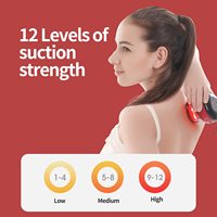 Máquina de ventosas digital de 12 niveles con función de calentamiento, silicona de grado alimenticio ecológica para alivio profundo del dolor muscular corporal