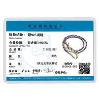 Collier ras du cou en argent sterling 925 avec perles violettes, perle d'eau douce, plaqué or, rétro, réglable, bijoux pour femmes