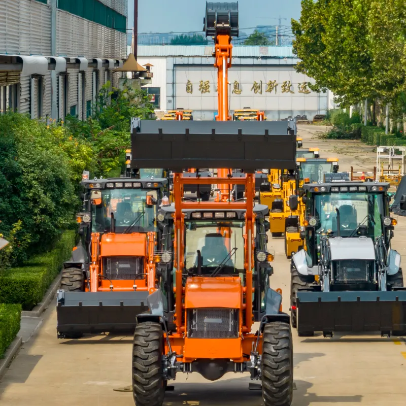 Inşaat makineleri 2.5 ton kazıcı yükleyici satılık çin tekerlek Mini ekskavatör kazıcı yükleyici