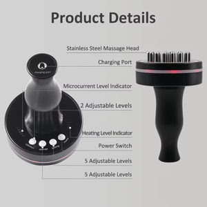 Appareil de massage musculaire portatif à micro-courant chauffant et vibrant pour le corps, amincissant et anti-cellulite - Product Image 4