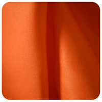XJL-9 #   Tissu Orange Léger Extensible Résistant à l'Eau Séchage Rapide 50D 100% Polyester Mat Soie de Lait pour Vêtements Urbains et Doublures de Sacs