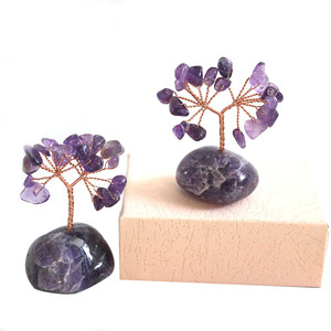 Citrine <b>Crystal</b> <b>Tree</b> With Raw Stone Base Handmade Desktop Ornament For Home Decoration - Product Image 2