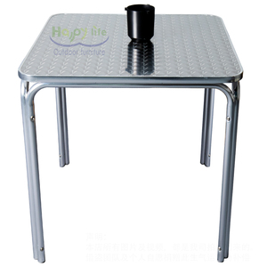 Table et bancs de jardin en aluminium imperméables pour l'extérieur, patio, cour, restaurant, meubles pour la plage HLT-196 Outdoor T - Product Image 2
