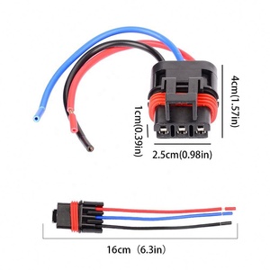 자동차 오토바이 미등 펄스 전원 플러그 커넥터 작업등 소켓 와이어 빔 펄스 전원 공급 소켓 와이어 - Product Image 1