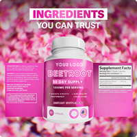 Complément Alimentaire Capsules de Betterave 1300mg Poudre de Betterave Naturelle Améliore les Performances Athlétiques Favorise une Circulation Saine Adulte