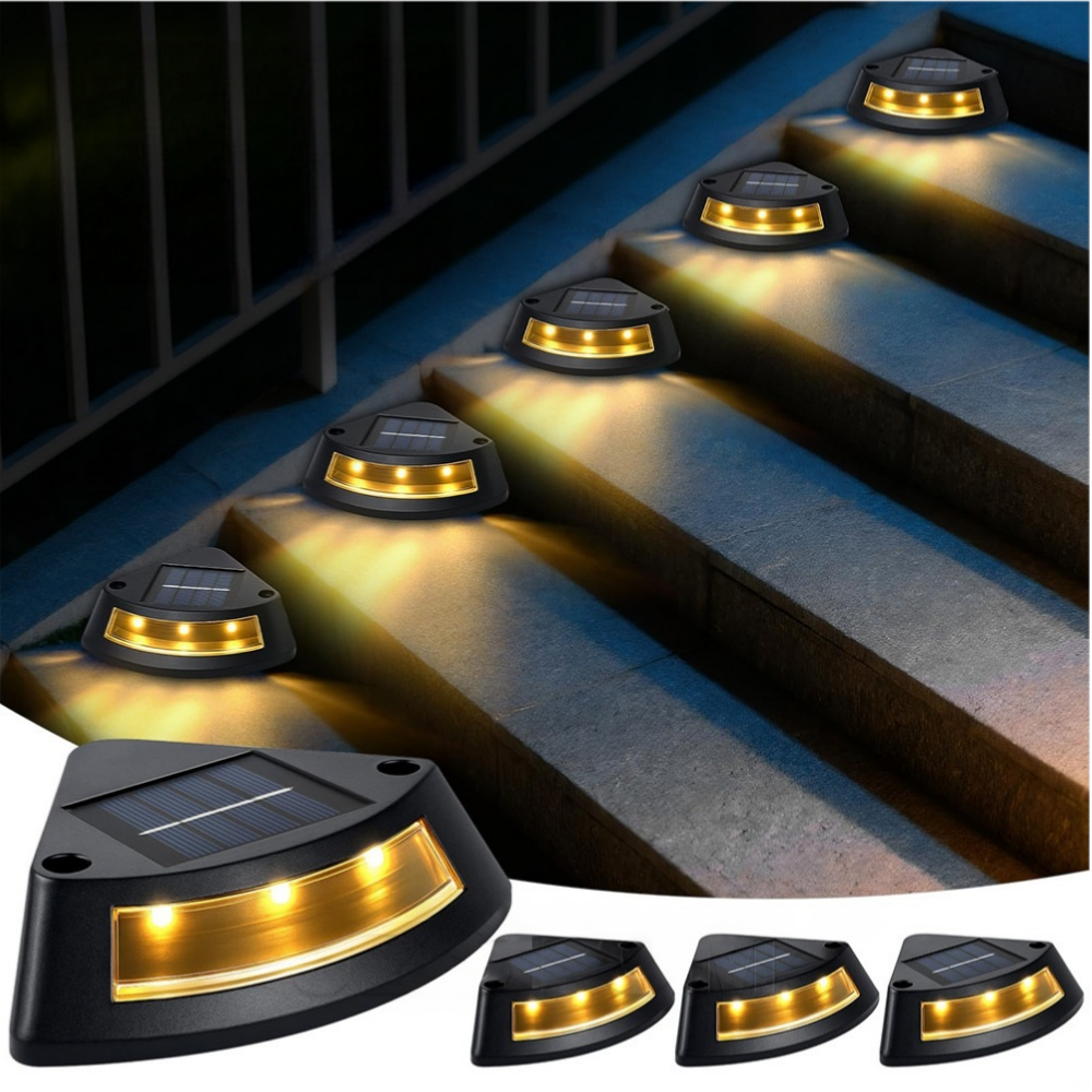 Solar LED Pathway Light Outdoor Waterproof IP44 Pastoral Countryside Garden Courtyard Lawn Wall Decorative Landscape Step Light