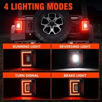Nouveaux feux arrière LED encastrés pour Wrangler JL 2018-2025, remplacement OEM, rouge fumé, feux de recul, clignotants, feux de position, 12V 6000K