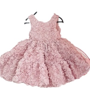 Vestido de <span class=keywords><strong>Bautizo</strong></span> <span class=keywords><strong>para</strong></span> Niña, Elegante Vestido de Cumpleaños <span class=keywords><strong>para</strong></span> Bebé, Vestido de Princesa con Volantes <span class=keywords><strong>para</strong></span> Niña de las Flores en Bodas, Vestido de Cintura Alta - Product Image 5