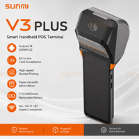 Terminal de point de vente Android portable SUNMI V3 Plus tout-en-un avec imprimante thermique pour la restauration et le commerce de détail