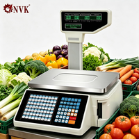 Balance d'étiquetage à double affichage NVK TM-A 6 kg avec grand écran PLU, caisse enregistreuse intégrée pour supermarchés et magasins de proximité