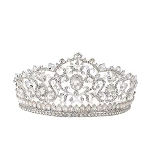 Nuevas Coronas y Tiaras de <span class=keywords><strong>Miss</strong></span> Universo, Tiaras de Reina para Concursos de Belleza, para Bodas, de Aleación con Cristales, Accesorio para el Cabello - Product Image 4