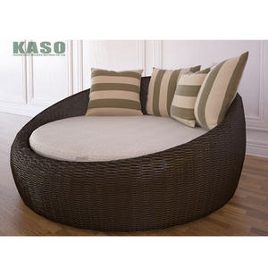 Garden Day Bed Pool Furniture Round Rattan Wicker Rope Aluminum Sun Bed Beach <strong>Daybed</strong> <strong>With</strong> <strong>Canopy</strong> Patio Cabana <strong>Outdoor</strong> <strong>Daybed</strong> - Product Image 3