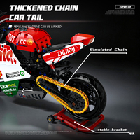 Moto Super Dukardy à l'échelle 1/8, ensemble de blocs de construction électroniques de 723 pièces, batterie rechargeable, ABS, pour les enfants de 5 à 7 ans