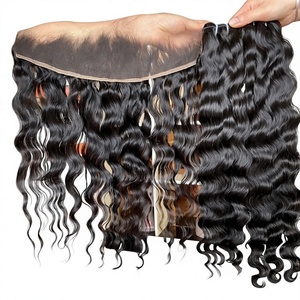 Remy Nandee L149 Extensions de cheveux indiens vierges brésiliens cambodgiens à cuticules alignées, ondulations frontales, 100g, double trame machine, vente en gros - Product Image 1