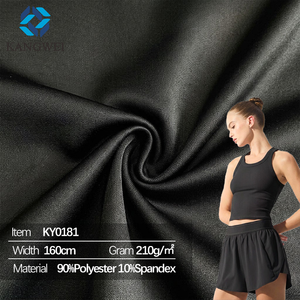 Tissu en maille double sublimation doux au toucher 210 g/m² à séchage rapide et respirant 90 % polyester 10 % élasthanne pour hauts de yoga sans manches - Product Image 1