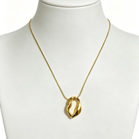 Collier pendentif en acier inoxydable motif étoile de mer style océan avec chaîne géométrique, bijoux de mode pour femme