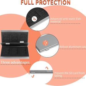 Premium Aluminum Alloy SD Card Case Shockproof TF Memory Card Storage Box Slim Micro SD Card Holder Metal Protector Organizer - Product Image 2