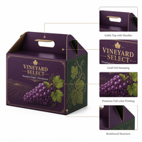 Gable dozen met handvatten, op maat bedrukt papieren cadeauverpakkingen voor thee, bakkerij, afhaalmaaltijden, feestfavoren, fruit en retailproducten
