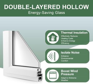 Zanzariera scorrevole in lega di alluminio per finestra, design orizzontale moderno, per seminterrato, garage, capanno, con doppio vetro, scorrevole facilmente - Product Image 3