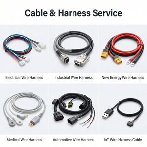 تجميعة أسلاك صناعية مخصصة مع كابل وكتلة طرفية لخزانة التحكم PLC، تدعم الطلبات الصغيرة - Product Image 6