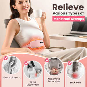 Hot Selling Cordless Digital Display Abdominal <strong>Massager</strong> Menstrual <strong>Heating</strong> <strong>Pad</strong> for Period Cramps Pain Relief - Product Image 5