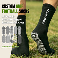 Chaussettes de football antidérapantes FlexGrip Custom Design, certifiées OEKO-TEX, légères et offrant une adhérence sportive pour hommes