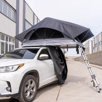Carpa de techo de carcasa suave personalizada para coche, carpa de techo de poliéster Oxford para acampada al aire libre, gran espacio, Aluminio
