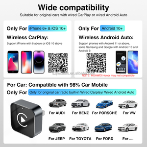 JMC Mini 2-in-1 Wireless Carplay Adapter &amp; Wireless <strong>Android</strong> <strong>Auto</strong> Adapter for OEM Car Wired Carplay to Wireless - Product Image 5