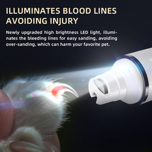 USMILEPET-Herramienta eléctrica para manicura de mascotas, amoladora de uñas con luz <span class=keywords><strong>LED</strong></span> y batería para perros - Product Image 3