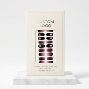 Envolturas de <span class=keywords><strong>Uñas</strong></span> de Gel 3D Estilo Coreano, Sin UV, Certificación CE, Precuradas, Semisólidas, Sin Lámpara, Resistentes a Desprendimientos, Brillantes - Product Image 1