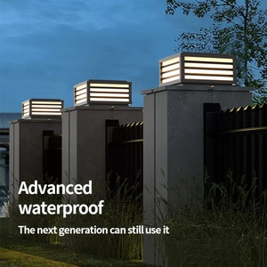 Modern Waterproof <strong>Solar</strong> Powered LED Lawn <strong>Lamp</strong> Courtyard Garden <strong>Post</strong> Main Gate Outdoor <strong>Solar</strong> Pillar Light E27 Base IP65 Rating - Product Image 2