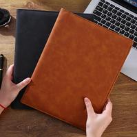 Portafolio de cuero A4 con logotipo personalizado, carpeta organizadora, carpeta para entrevistas, currículum, documento legal, tarjetero