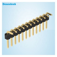 Denentech disesuaikan 2.54mm satu baris sudut kanan DIP Pin konektor Header 2.54mm UNTUK PCB