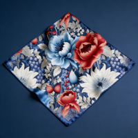 Pañuelo de Satén con Estampado Digital de Poliéster Ecológico, Diseño Animal para Amantes de Mascotas, Diseño Floral, Pañuelos Clásicos de Seda