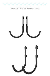 Estante de pared con forma de arco Circular para <span class=keywords><strong>Kayak</strong></span>, canoa negra, WR02 SEAFLO - Product Image 2