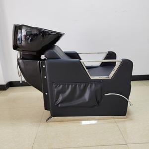 Sillón de Lavado de Cabello Semi-Reclinable de Diseño Moderno y Lujo Ligero para Salón de Belleza y Barbería con Función de Inclinación y Construcción Metálica Resistente - Product Image 4