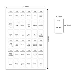 Conjunto de 216 Etiquetas de Vinil Pré-Impressas para Organização de Armazenamento de Cozinha, Minimalistas para Frascos de Temperos - Product Image 3