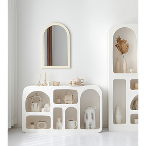 Custom Noric Modern Porch shelves White Living Room Decor Display Cabinet Storage Shelf For Decoration