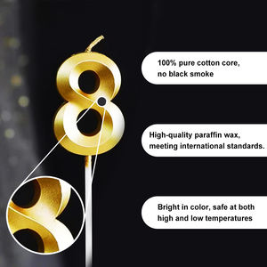 Vela con número de oro de cumpleaños al por mayor - Product Image 6