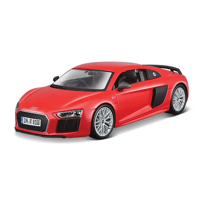 Maisto 1:24 Audi R8 R8V10車モデルシミュレーションダイキャストおもちゃの車両収集可能な趣味ギフト静的ダイキャストボイチャー