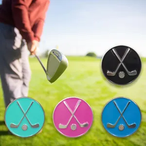 2024, оптовая продажа, пользовательский маркер для мяча, зажим для шляпы для гольфа, чистый металлический персонализированный Магнитный маркер для мяча для гольфа