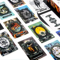 Cartes de tarot personnalisées en gros, écologiques, imprimées en couleur, avec finition brillante et coffret cadeau, conçues en usine