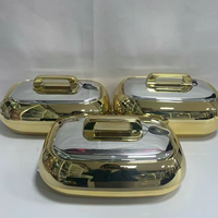 Ensemble chauffe-plats de luxe 3 pièces 4,5L 5,5L 6,5L – Casseroles isothermes de luxe pour événements sociaux et festivals professionnels